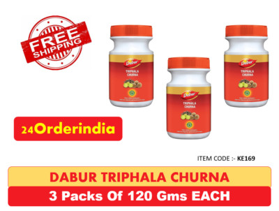 Dabur Triphala Churna (120 gms) Pack of 3 (free shipping)