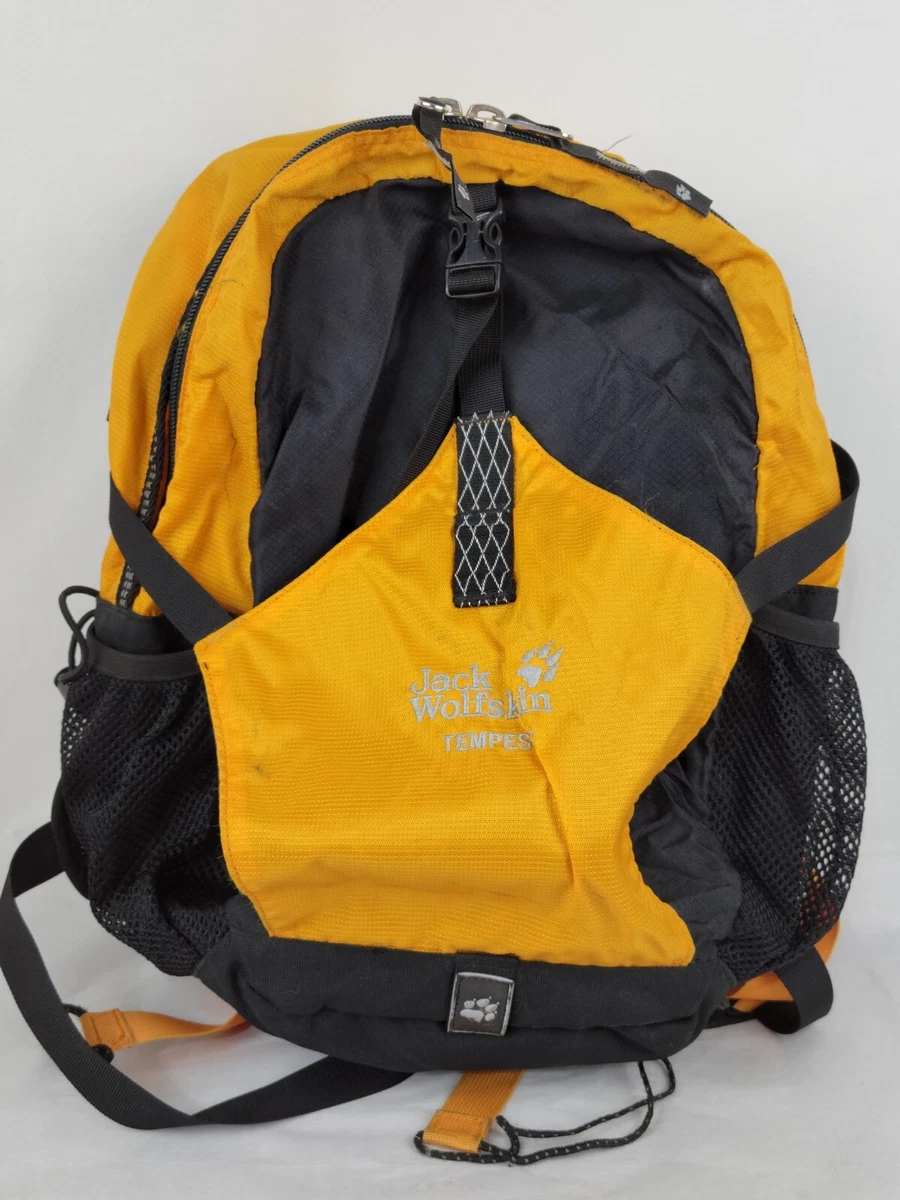 Jack Wolfskin Tempest Backpack Daypack Black u0026 Yellow - Good used condition  | eBay