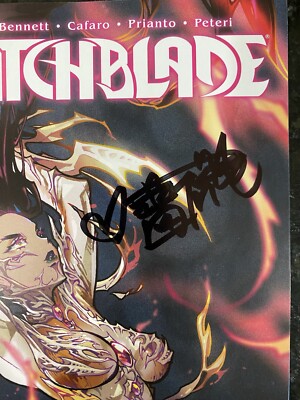 WITCHBLADE #1 2024 SDCC TRADE VARIANT COVER SIGNED BY ROSE BESCH    NM w/COA