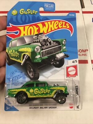 Hotwheels 2021 Mattel Games Guster  55 Chevy Bel Air Gasser Ships Now (16)