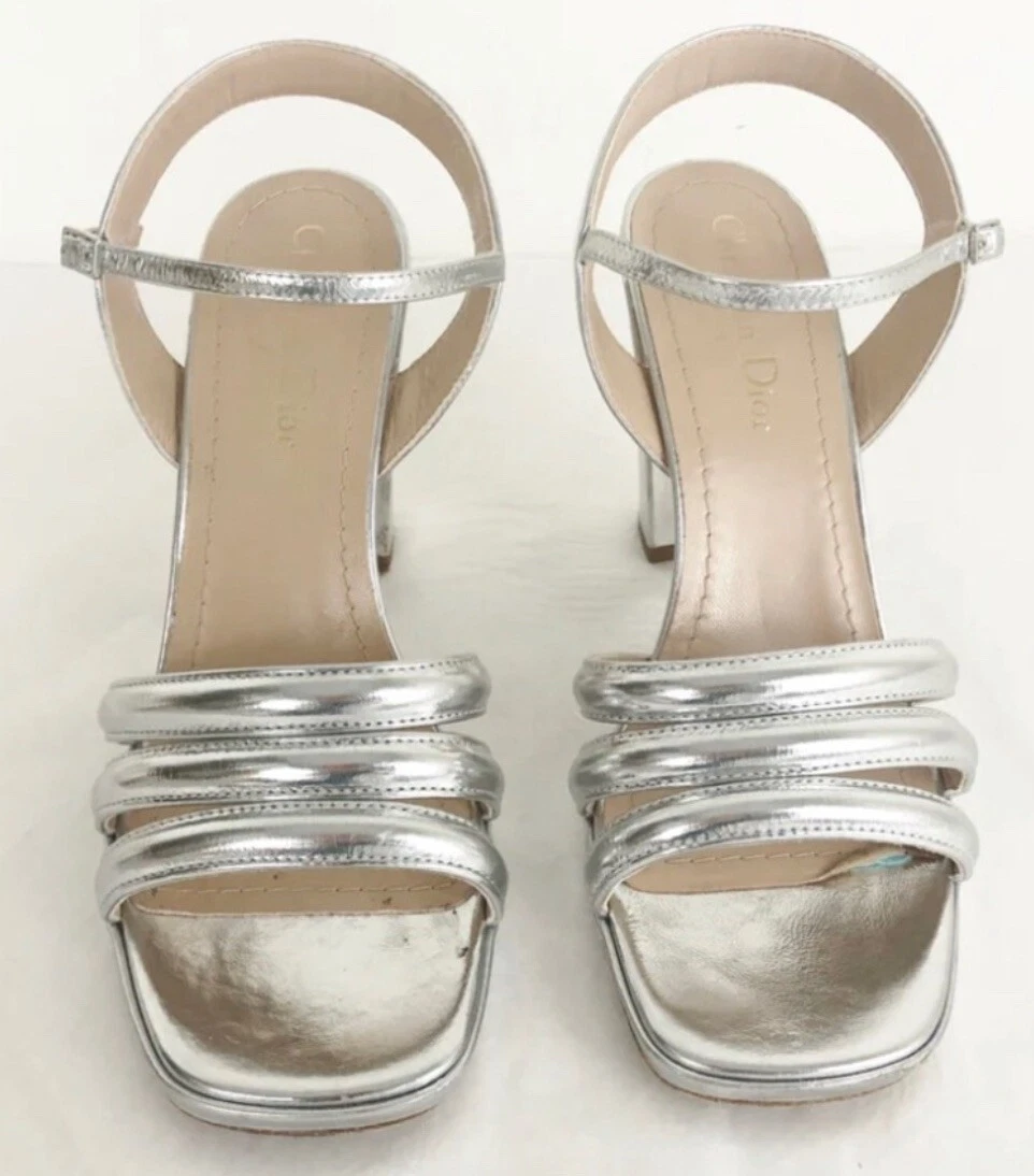 SANDALES EN ARGENT CHRISTIAN DIOR