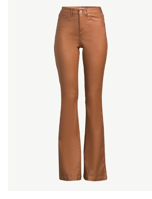 Sofia Jeans Women's Melisa Flare High Rise Coated Pants Inseam Size  16 NEW