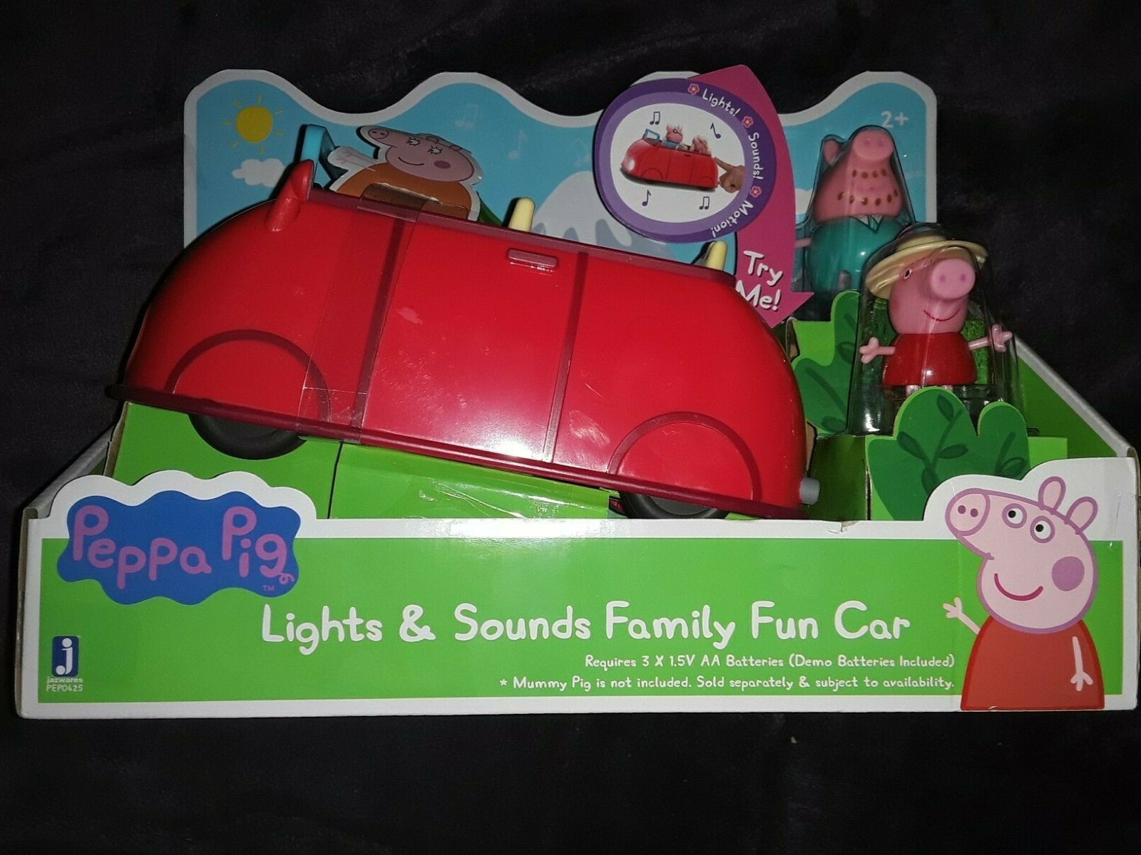 peppa pig lights & sounds family fun car