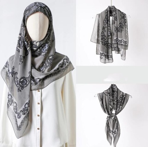 Muslim Chiffon Versatile Scarf High Quality Female Sunscreen Wrap Long Scarf - Picture 9 of 25