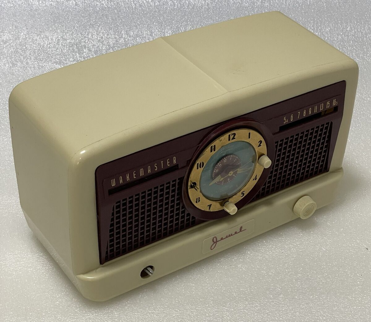 VINTAGE RARE JEWEL RADIO CORP. 5057 U WAKEMASTER CLOCK AM VINTAGE RARE JEWEL RADIO CORP. 5057 U WAKEMASTER CLOCK AM