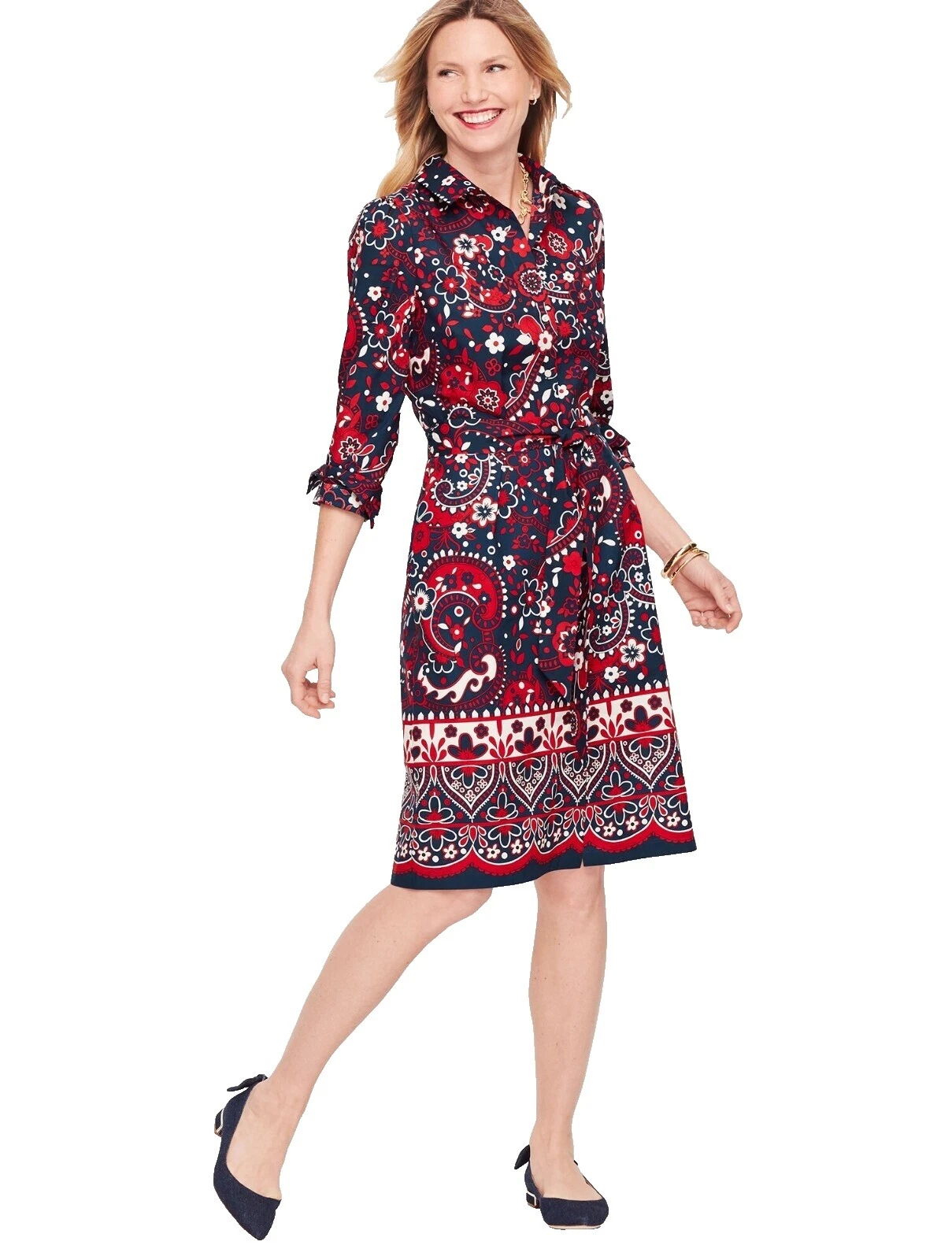 Vestidos Talbots Paisley Camisa
