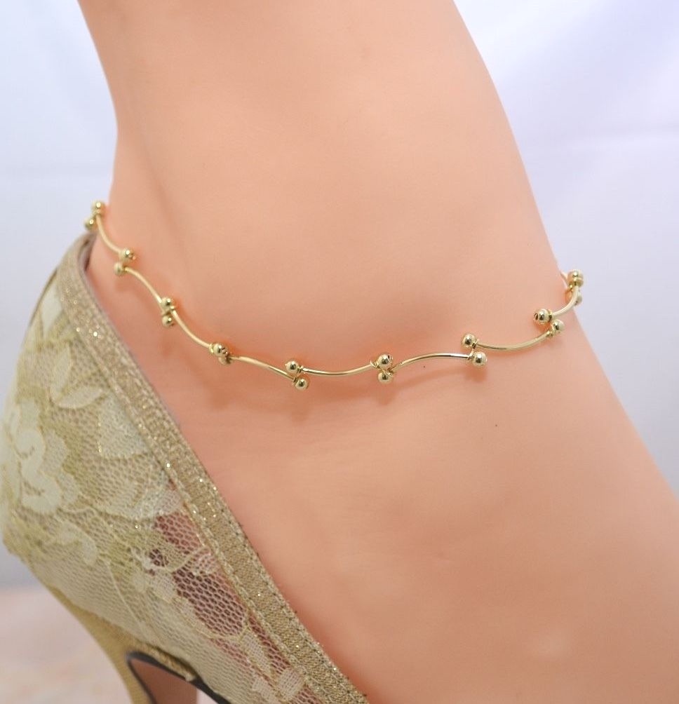 アンクレット Monday Edition _ Sparkling Waves Anklet 14KTGOLD CLAD BOND Infinity of Beach Waves ANKLET ANKLE