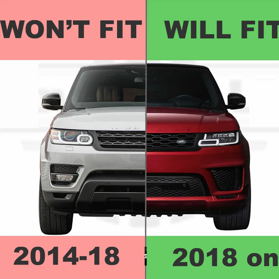 For Range Rover Sport 2018-2022 Black Front Bumper Lower Protector Plate Cover Foto 4 de 4