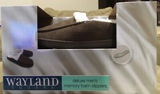 Wayland Square men/women Memory Foam Slippers, M 8-9 NEW Brown- Tired Feet