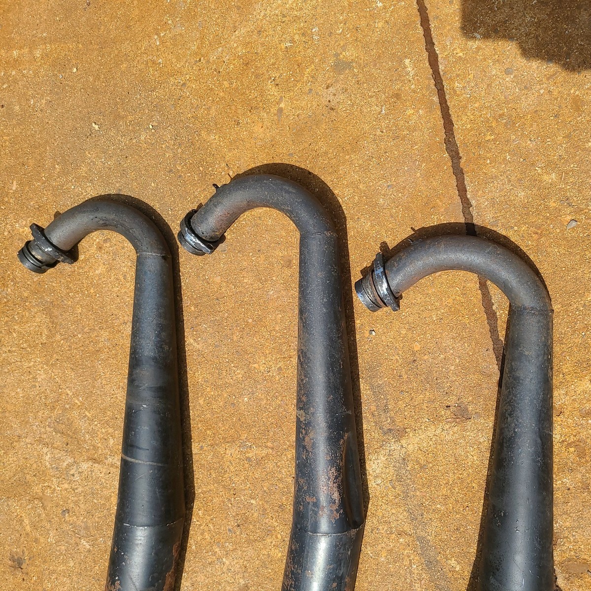 1974 74 Kawasaki H2 KH 750 Mach Exhaust Expansion Pipe Chambers