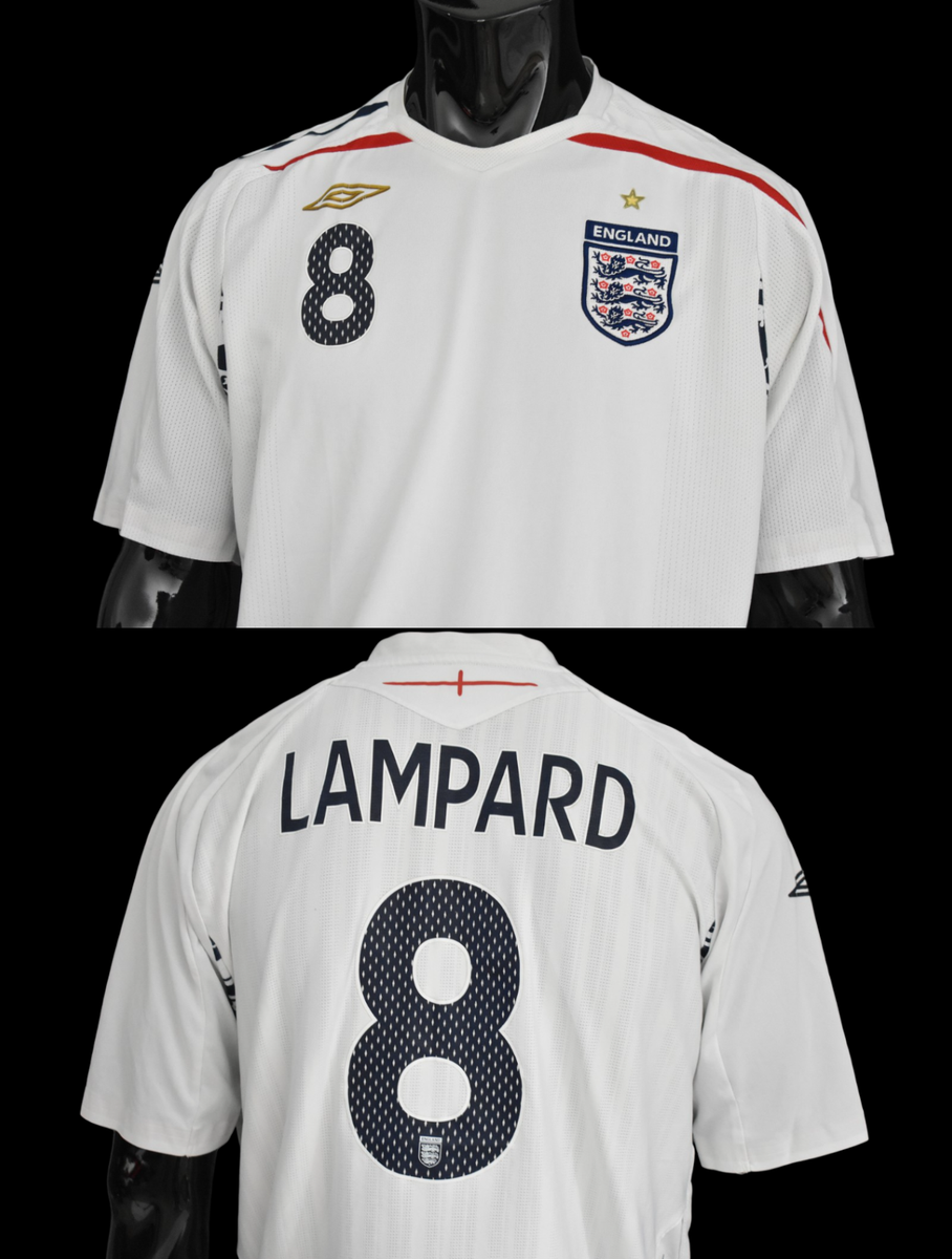 2007-09 UMBRO England Home Shirt EURO 2008 Frank LAMPARD SIZE XL