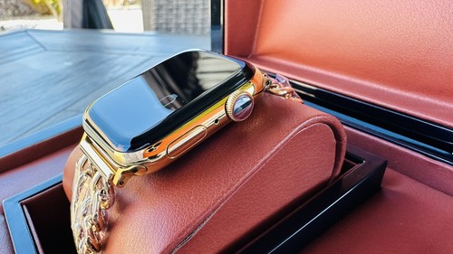 45MM Apple Watch Series 8 24k Gold Plated with a Chains Links Band - 第 7/7 張圖片