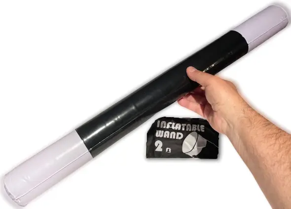 2 FT INFLATABLE MAGIC WAND 24” Magician Trick Funny Clown Blow Up Prop  Black Whi