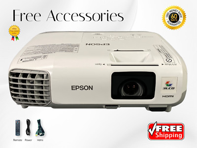 Versatile Epson PowerLite 98H 3LCD Projector Eco-Friendly 4K 3000 Lumens 2160p  
