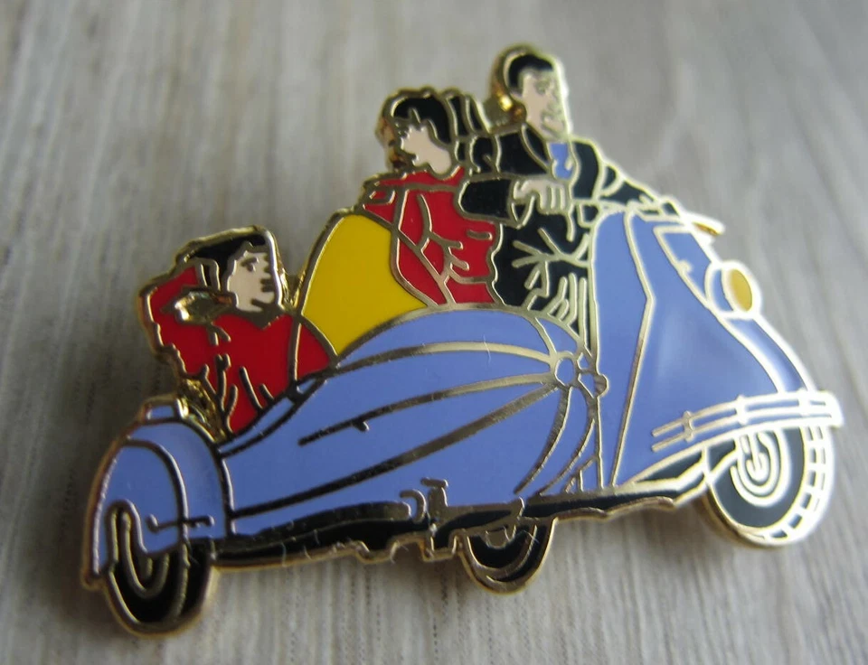 HEINKEL Pin / Pins: Roller / Tourist - emailliert - blau - Gespann