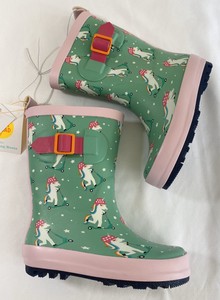 mint green rain boots