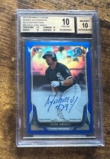 2014 Bowman Chrome RC Auto Blue Refractors Jose Abreu /150 BGS 10/10 Pristine