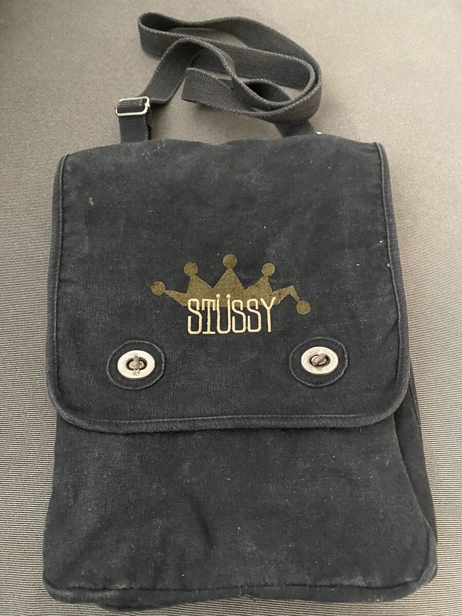 90s OLD STUSSY messenger bag black 90s OLD STUSSY messenger bag black