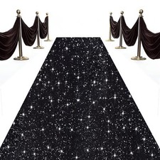 Black Aisle Runner for Wedding Ceremony 2FTx15FT Sequin Aisle Runner Wedding ...