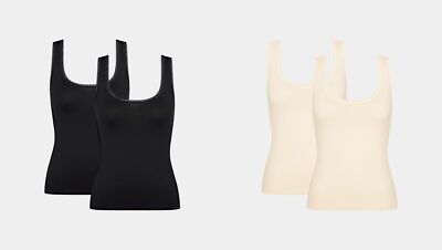 SLOGGI GO TANK TOP 2er Pack Damen Hemdchen Organic Cotton