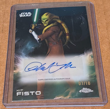 2025 Topps Chrome Star Wars Kit Fisto Black Refractor Auto #07/10 Phil LaMarr