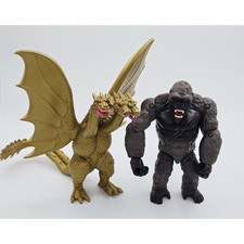 Godzilla vs Kong Figure Lot Bandai King Ghidorah 2014 Playmates Kong 2020