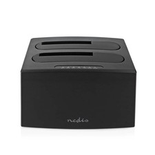Station d'accueil Nedis USB 3.2 Gen 1 pour 2 disques durs 2,5'' / 3,5''