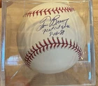 tom browning signed baseball Inscribed Perfect Game