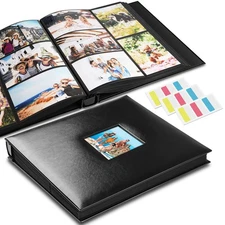 700 Photo PU Leather Album Clear Display 4x6 Horizontal Vertical Pockets