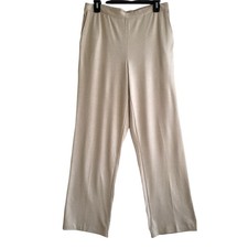 Alfred Dunner Women's Acadia Pull-On Straight-Leg Pants Beige Size 10