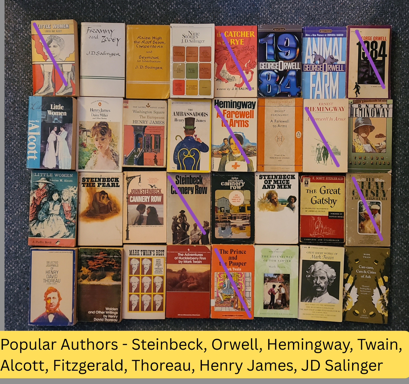 Vintage Paperbacks PICK YOUR OWN Set of 10 Classic Literature Dickens Steinbeck