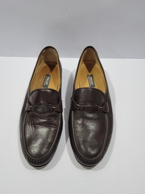 BALLY Men's Pre-owned Loafers Made in Switzerland Size 10D Brown
