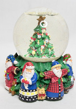 Christmas Santa Tree Musical Snow Globe