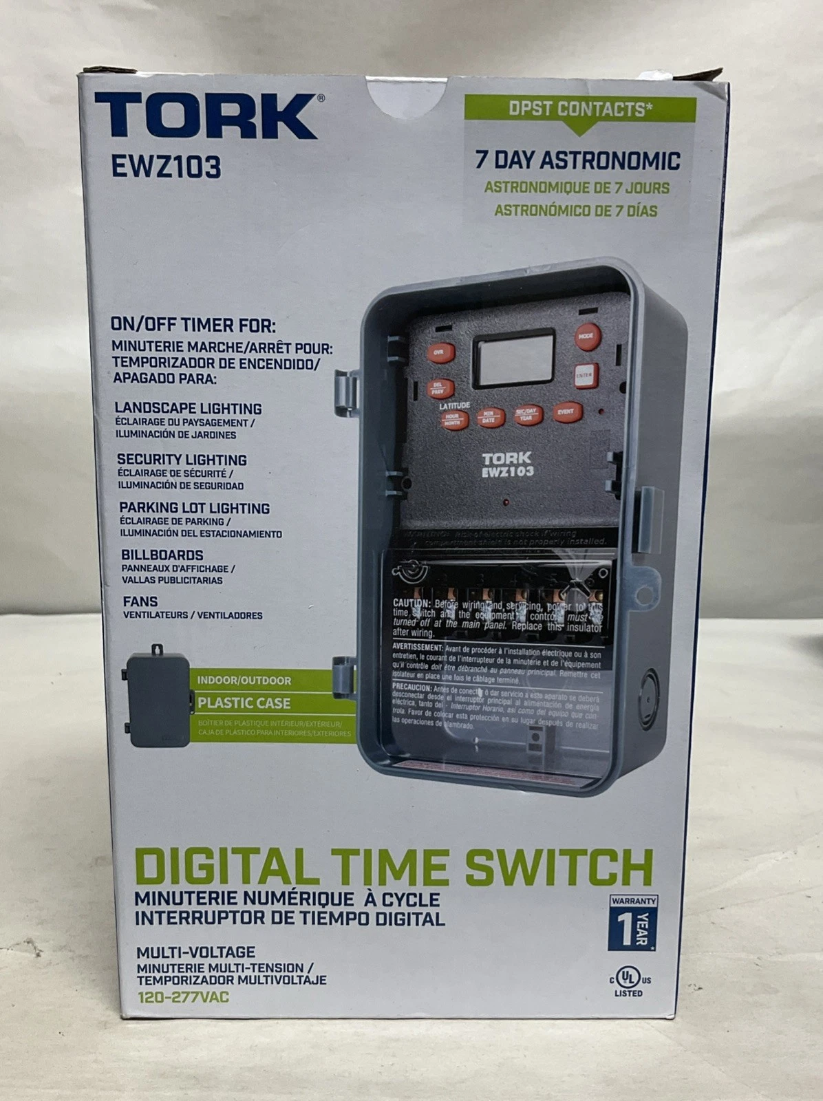 Tork EWZ103 30 Amps 120/277 Volt Indoor Programmable Countdown Digital Timer
Opens in a new window o