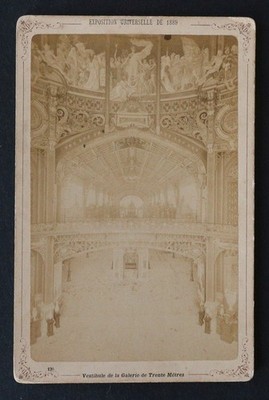 1889 Weltausstellung Foto CDV Paris Galerie de Trente Mères Albumine