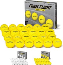 Foam Flight Practice Golf Balls - Pack of 24 Limited Flight Training Balls