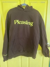 Piacevole Felpa con Cappuccio XL Marrone Cioccolato Giallo Logo Harry Styles Marco Ribeiro