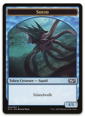 Squid Token #4 (LP) Magic 2015 M15 Magic MTG