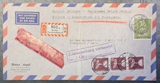 Berlin 1960 Mi-Nr. 147 (3x), 153, Brief Berlin - Frankfurt + 4 Zusatzleistungen