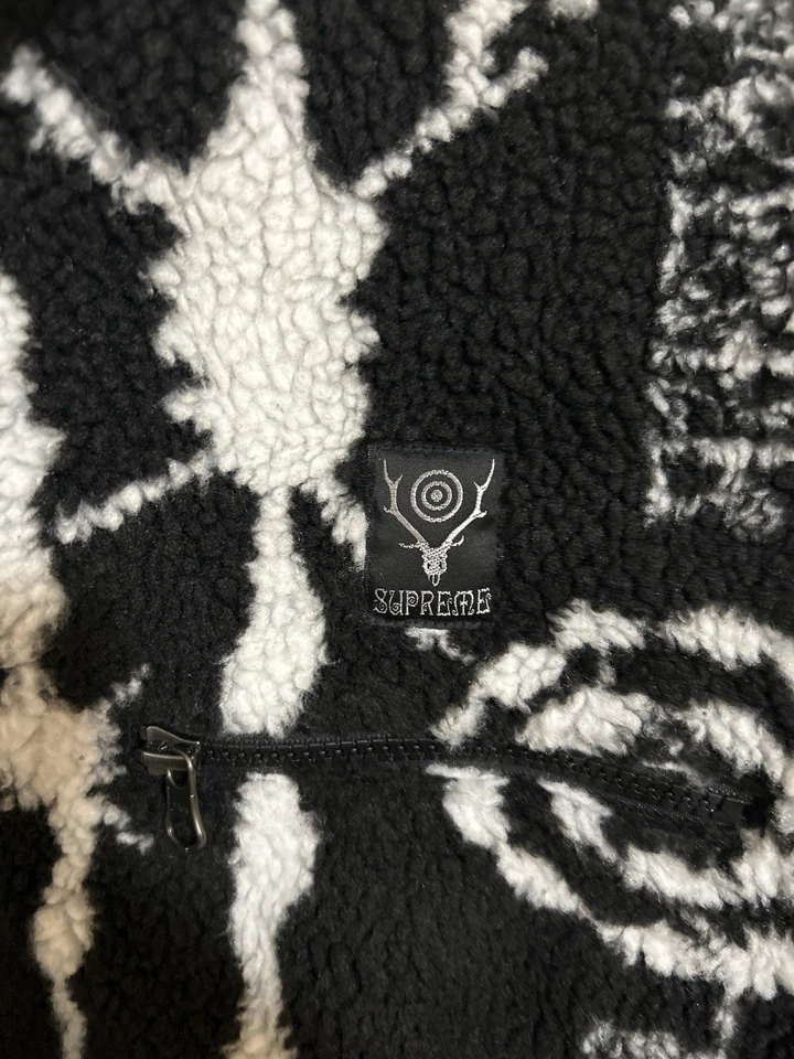 Chaqueta polar negra Supreme x South2 West8 para hombre talla XL Foto 3 de 4