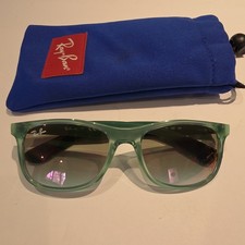 Ray Ban Junior RJ 9062S 7053/W0 Green Lens Kids Sunglasses 48-16-125 Stylish EUC