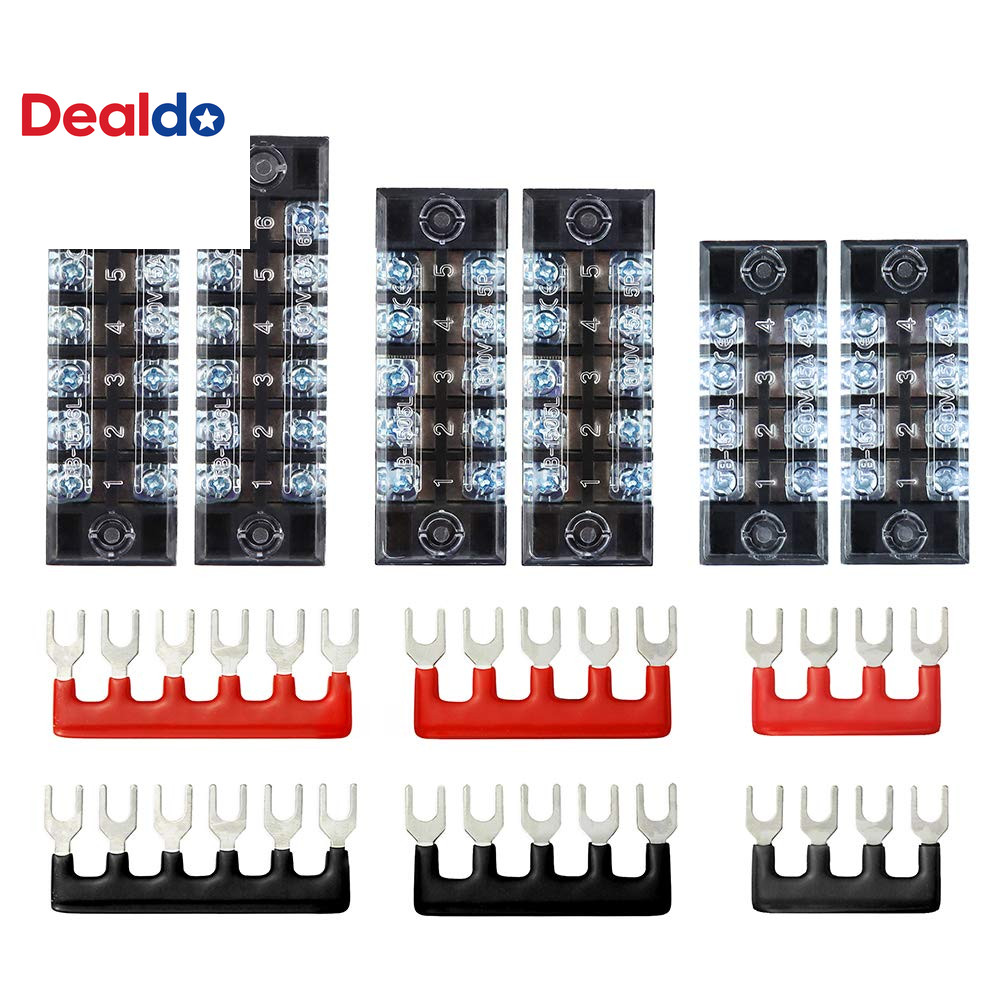 Terminal Strips,  6 Sets 4/5/6 Positions Terminal Block Strips Waterproof 600V 1