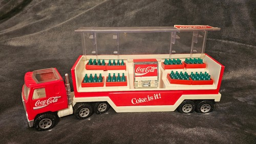 BUDDY L Vintage 1979 COCA COLA Mack Trattore Rimorchio Camion Giocattolo Completo - Foto 6 di 6