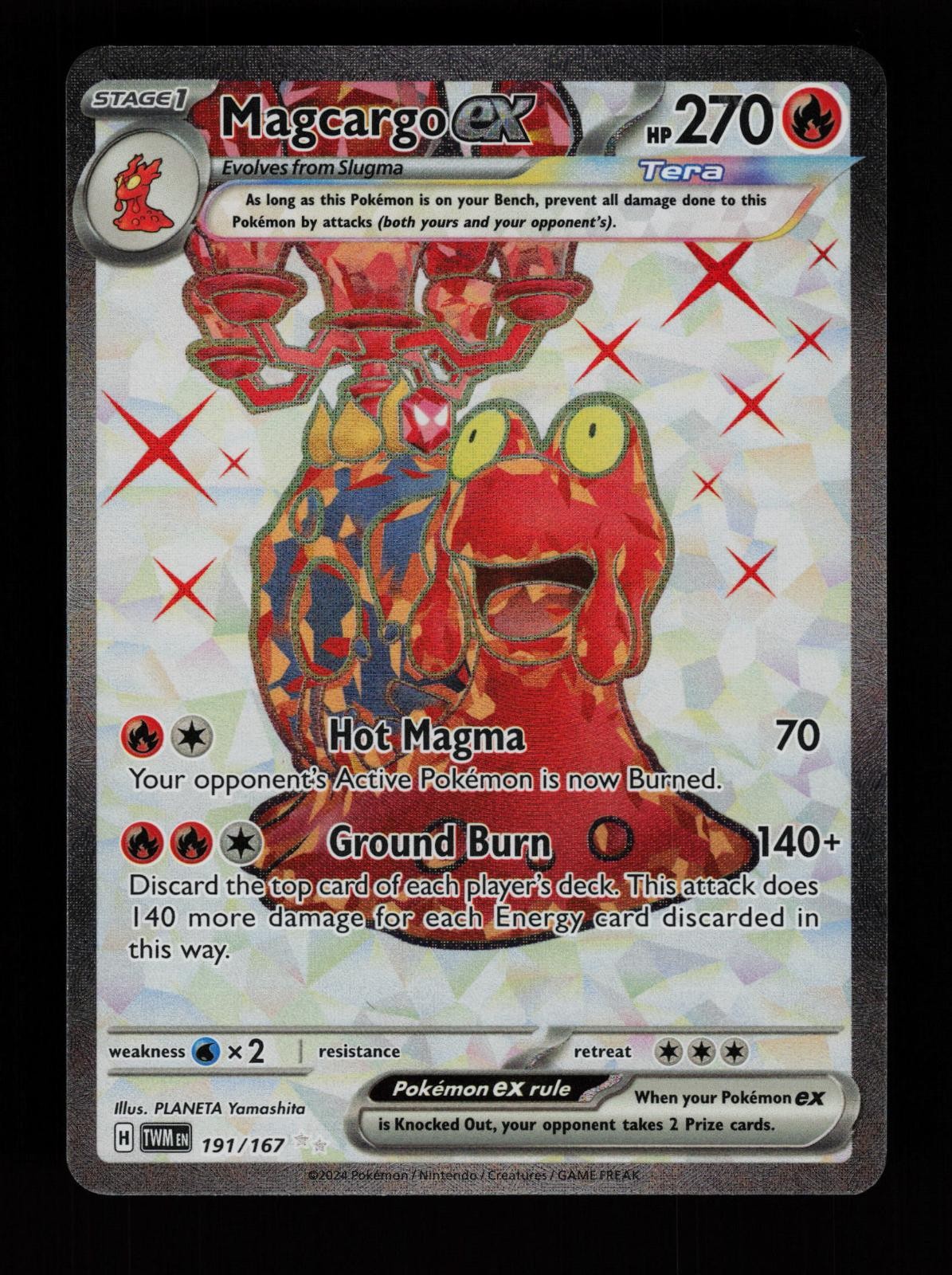 Magcargo ex 191/167 Holo Ultra Rare Twilight Masquerade Pokemon Cards