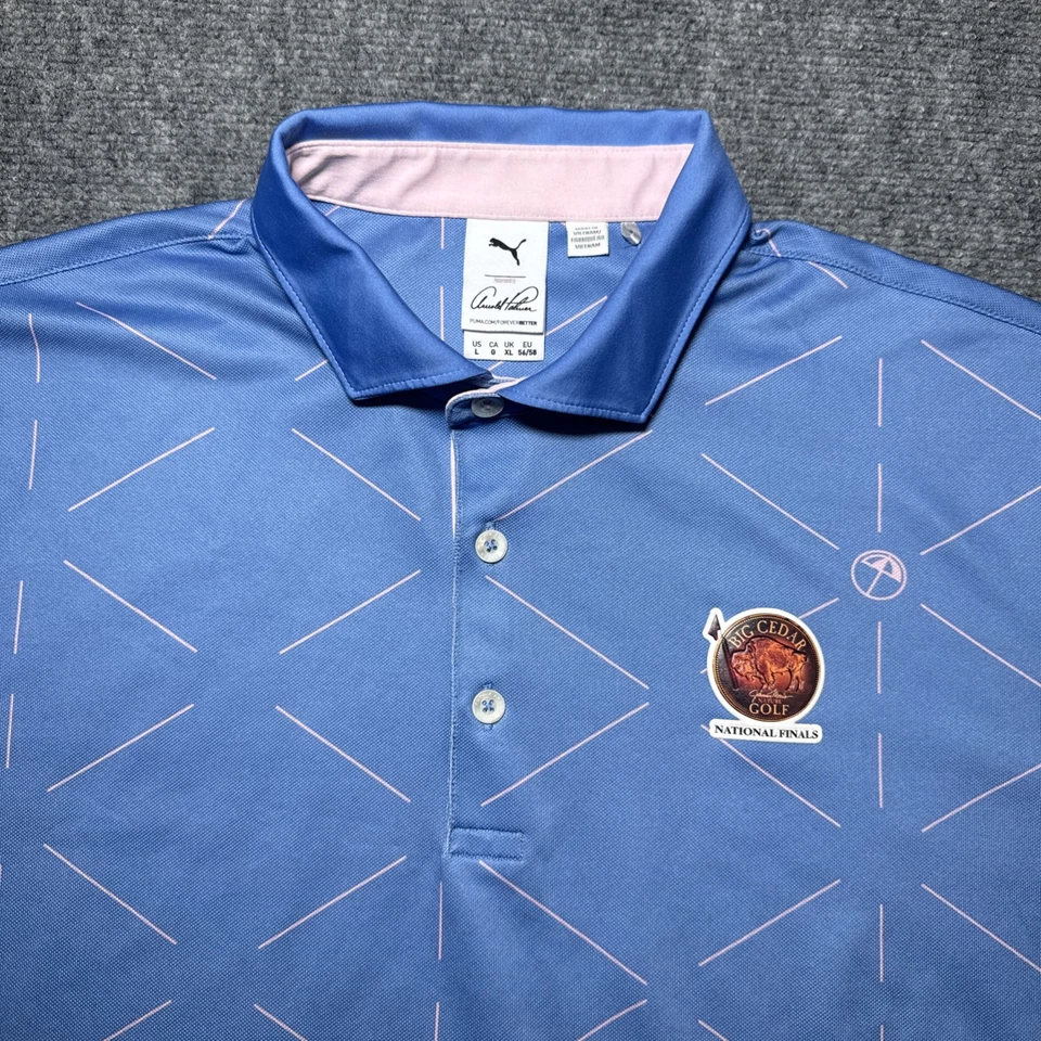 Polo Puma x Arnold Palmer Geo Para Hombre Talla L Azul Golf Gran Cedro Final Nacional Foto 2 de 4