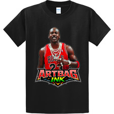 NEW Art Society x Artbag Ink AIR MJ 23 GOAT BLACK Tee Shirt S-6XLRGE MADE IN USA