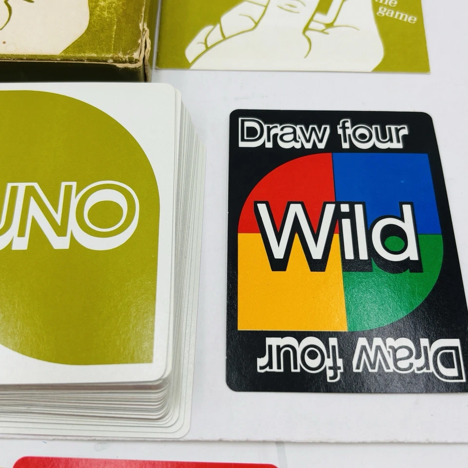 Tarjetas UNO 1972 verde vintage Foto 4 de 4