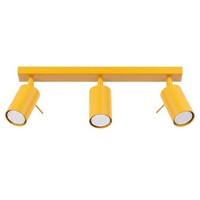 Deckenstrahler Stahl Gelb GU10 3-Flammig Flur L:45 Cm Deckenleuchte Schlafzimmer