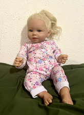 Blonde Straight Hair Baby Doll Brown Eyes Vinyl Removable Clothes w/ Outfit