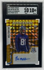 2022 Panini Mosaic - Bo Melton Gold Rookie Auto /10 SGC 10 Auto 10 Seahawks